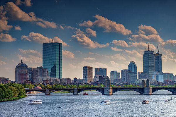 Daytime Boston skyline across the Charles River